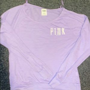 Small purple long sleeve vs pink top,thin material